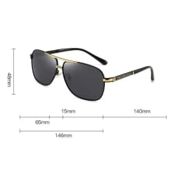 KAMMPT Oversized Vintage Sunglasses Men Women Fashion Polarized Photochromic Shades Eyewear Double Bridge Driving Sun Glasses