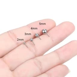 10pcs G23 Titanium Push Pin Balls Piercing Push-in Lip Labret Ring Top Threadless Replacement Cartilage Helix Earring Jewelry