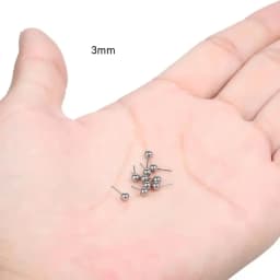 10pcs G23 Titanium Push Pin Balls Piercing Push-in Lip Labret Ring Top Threadless Replacement Cartilage Helix Earring Jewelry