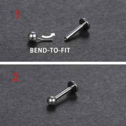 10pcs G23 Titanium Push Pin Balls Piercing Push-in Lip Labret Ring Top Threadless Replacement Cartilage Helix Earring Jewelry