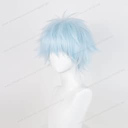 Okazaki Shinichi Cosplay Wig 30cm Light Blue Fluffy Man Hair High Quality Anime NANA Heat Resistant Synthetic Wigs