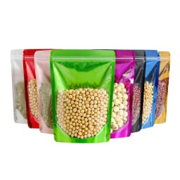 100pcs Side Transparent Stand-up Pouch, Moisture-Proof Sealing Bags, Oats Biscuits Small Business Packaging Bags