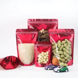 100pcs Side Transparent Stand-up Pouch, Moisture-Proof Sealing Bags, Oats Biscuits Small Business Packaging Bags