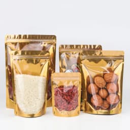100pcs Side Transparent Stand-up Pouch, Moisture-Proof Sealing Bags, Oats Biscuits Small Business Packaging Bags