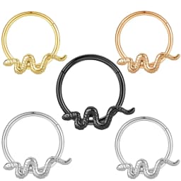 16G Stainless Steel Septum Ring Nose Hoop Ring Bee Bat Septum Piercing Cartilage Hoop Helix Tragus Daith Small Earrings
