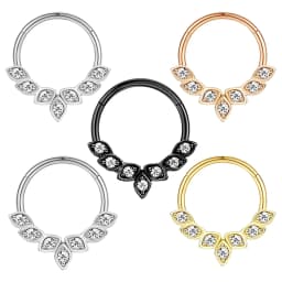 16G Stainless Steel Septum Ring Nose Hoop Ring Bee Bat Septum Piercing Cartilage Hoop Helix Tragus Daith Small Earrings