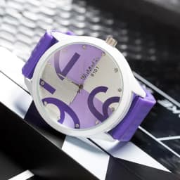 Womage Watch Women Green Watches Fashion Big Number Quartz Wristwatches Women Ladies Gilrs Silicone Sports Watches reloj mujer