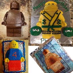 Large Silicone Minifigure Cake Pan Robot Breakable Chocolate Mold DIY Moule Baking Tray For Kids Birthday Party Pastry Accessory