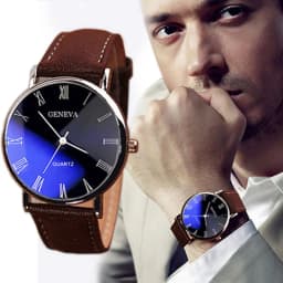 Hot Sale Geneva Men Watches Fashion Casual Men's Watches Leather Band Analog Quartz Wristwatches relogio masculino reloj hombre