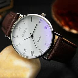 Hot Sale Geneva Men Watches Fashion Casual Men's Watches Leather Band Analog Quartz Wristwatches relogio masculino reloj hombre