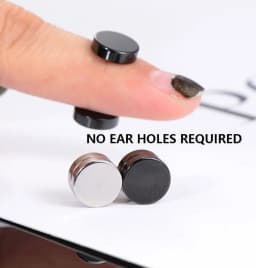 3 Pairs Punk Round Zircon Magnet Earrings Crystal Strong Magnetic Ear Stud Clip Earrings for Men and Women  Non Piercing Jewelry