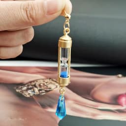 Anime Vanitas Earrings The Case Study of Vanitas No Karte Props Hourglass Earrings Ear Cuff Cosplay Jewelry Ear Studs Gifts