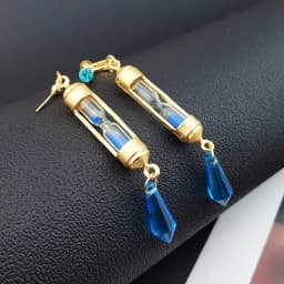 Anime Vanitas Earrings The Case Study of Vanitas No Karte Props Hourglass Earrings Ear Cuff Cosplay Jewelry Ear Studs Gifts