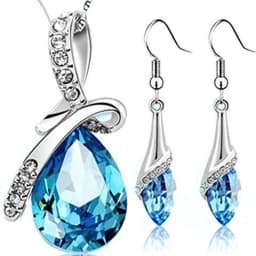 Fashion Silver Color Necklace Earrings Cubic Zirconia Jewelry Sets Elegant Crystal Zircon Jewelry Women Wedding Jewelry Set