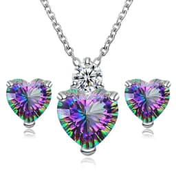 Fashion Silver Color Necklace Earrings Cubic Zirconia Jewelry Sets Elegant Crystal Zircon Jewelry Women Wedding Jewelry Set