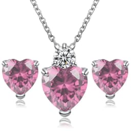 Fashion Silver Color Necklace Earrings Cubic Zirconia Jewelry Sets Elegant Crystal Zircon Jewelry Women Wedding Jewelry Set