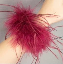 Real Ostrich feather cuff plumes bracelet for women white Cuffs pens Shirt with feathers girls fur cuffs ornament boa plume