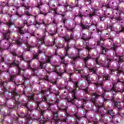 6/8/10mm Plastic Plated AB Color Beads Shiny Acrylic Loose Spacer Beads for DIY Jewelry Making Necklace Bracelet Accessories
