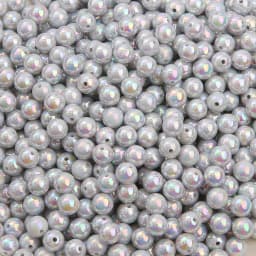 6/8/10mm Plastic Plated AB Color Beads Shiny Acrylic Loose Spacer Beads for DIY Jewelry Making Necklace Bracelet Accessories