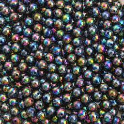6/8/10mm Plastic Plated AB Color Beads Shiny Acrylic Loose Spacer Beads for DIY Jewelry Making Necklace Bracelet Accessories