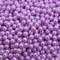 6/8/10mm Plastic Plated AB Color Beads Shiny Acrylic Loose Spacer Beads for DIY Jewelry Making Necklace Bracelet Accessories