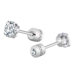 2 piece Medical Stainless steel Crystal Zircon Ear Studs Earrings Tragus Cartilage Hypoallergenic Screws Piercing Jewelry