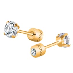 2 piece Medical Stainless steel Crystal Zircon Ear Studs Earrings Tragus Cartilage Hypoallergenic Screws Piercing Jewelry
