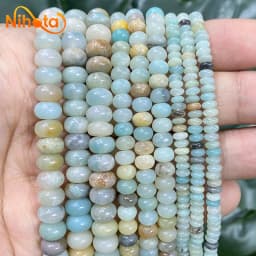 Natural Stone Rondelle Beads Agates Turquoises Jaspers Crystal Spacer Beads For Accessories Jewelry Making 15'' Strand 6/8/10mm