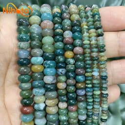 Natural Stone Rondelle Beads Agates Turquoises Jaspers Crystal Spacer Beads For Accessories Jewelry Making 15'' Strand 6/8/10mm