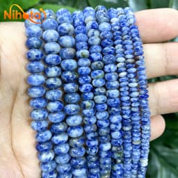 Natural Stone Rondelle Beads Agates Turquoises Jaspers Crystal Spacer Beads For Accessories Jewelry Making 15'' Strand 6/8/10mm