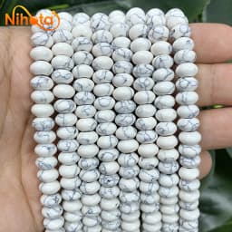Natural Stone Rondelle Beads Agates Turquoises Jaspers Crystal Spacer Beads For Accessories Jewelry Making 15'' Strand 6/8/10mm