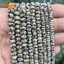 Natural Stone Rondelle Beads Agates Turquoises Jaspers Crystal Spacer Beads For Accessories Jewelry Making 15'' Strand 6/8/10mm