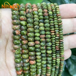 Natural Stone Rondelle Beads Agates Turquoises Jaspers Crystal Spacer Beads For Accessories Jewelry Making 15'' Strand 6/8/10mm