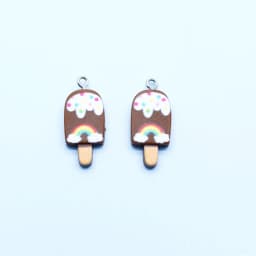 10Pcs 18*28mm Cute Chocolate Resin Accessories Charms Pendants Handmade Jewelry DIY Earring Necklace Keychain