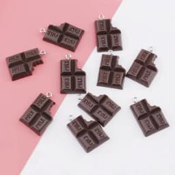 10Pcs 18*28mm Cute Chocolate Resin Accessories Charms Pendants Handmade Jewelry DIY Earring Necklace Keychain