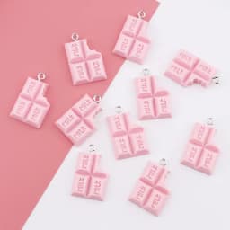 10Pcs 18*28mm Cute Chocolate Resin Accessories Charms Pendants Handmade Jewelry DIY Earring Necklace Keychain