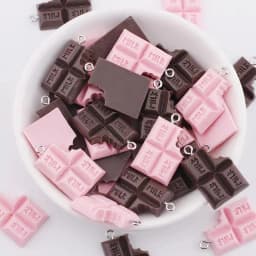 10Pcs 18*28mm Cute Chocolate Resin Accessories Charms Pendants Handmade Jewelry DIY Earring Necklace Keychain
