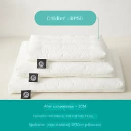 Pure Cotton Low Loft Pillow Cervical Support Adult Male and Female Students Single Soft Ultra-Thin Girl's Low Flat Pillow Inner