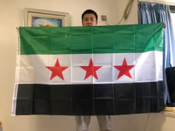 (SKY FLAG) Syria Flag 90*150cm The Syrian Arab Republic Syrian Three Star Flag Banner Hanging Home Decoration Flags