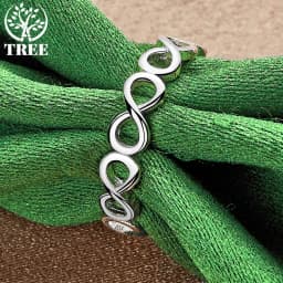 925 Sterling Silver Beautiful Classic Hollow 8 Ring For Women Men rings Fashion Birthday Banquet Party Wedding Charm Jewelry