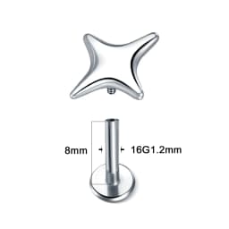 1PC 16G Steel Crystal Flower Mini Stud Earring Piercings Feather Lighting Star Helix Cartilage Tragus Lobe Ear Piercings Jewelry