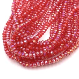 Colorful 2/3/4/6/8mm Rondelle Austria Faceted Crystal Glass Beads Loose Spacer Beads for Jewelry Making DIY Accessories