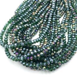 Colorful 2/3/4/6/8mm Rondelle Austria Faceted Crystal Glass Beads Loose Spacer Beads for Jewelry Making DIY Accessories