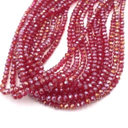 Colorful 2/3/4/6/8mm Rondelle Austria Faceted Crystal Glass Beads Loose Spacer Beads for Jewelry Making DIY Accessories