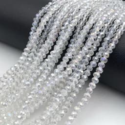 Colorful 2/3/4/6/8mm Rondelle Austria Faceted Crystal Glass Beads Loose Spacer Beads for Jewelry Making DIY Accessories