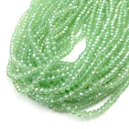 Colorful 2/3/4/6/8mm Rondelle Austria Faceted Crystal Glass Beads Loose Spacer Beads for Jewelry Making DIY Accessories