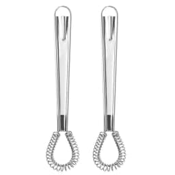 1Pcs Stainless Steel Spring Manual Whisk Egg Beater Handheld Mini Kitchen Eggs Mixer