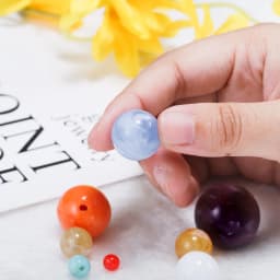 50Pcs 6-10mm Imitation Natural Stone Round Resin Beads Loose Spacer Bead for Jewelry Makeing Bracelet Necklace DIY Accessory