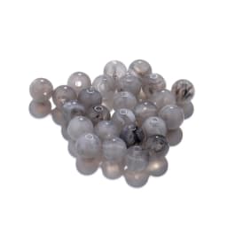 50Pcs 6-10mm Imitation Natural Stone Round Resin Beads Loose Spacer Bead for Jewelry Makeing Bracelet Necklace DIY Accessory