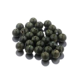 50Pcs 6-10mm Imitation Natural Stone Round Resin Beads Loose Spacer Bead for Jewelry Makeing Bracelet Necklace DIY Accessory
